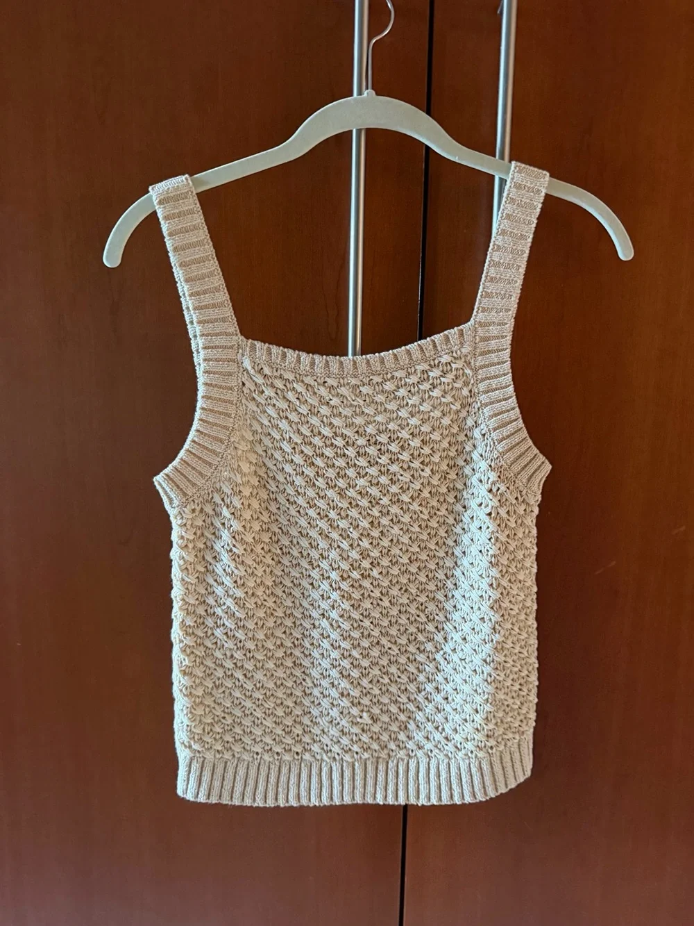 NWT J. Crew Basket-stitch Sweater Tank in Buff Clay size XS BZ499